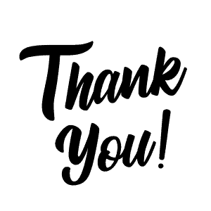 Confirmation screen thanking the user for filling out the form.